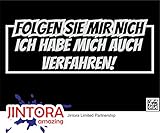JINTORA ステッカー/カーステッカー - Bitte nicht folgen - 190x70mm - JDM/Die cut - 車/ウィンドウ/ラップトップ/ウィンドウ- お金