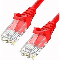 Amazon.co.jp: GSPOWER LANケーブル cat6 赤 10m : パソコン