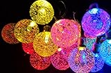 ノーブランド品イルミネーション ソーラーLEDストリングライト　防水IP64 お庭やベランダ/玄関/お店周り/広場/街路樹/クリスマス/パーティー/結婚式などの装飾用(20個 LED ライト)