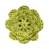 Baby Deer Clips　ヘアクリップ for ベビー　ニットフラワー (グリーン)