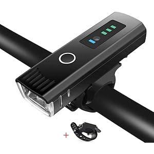 BronteHelius2 【進化版】自転車 ライト USB充電式 LED ライト 防水 らいと【光センサー自動点灯モード搭載】高輝度1000ルーメン 4段階照明モード 自転車用シートクランプ付き PSE認証済 クロスバイク ライト 自転車用 ヘッドライト ヘルメット ロードバイク ライト フロント 小型 led 懐中電灯兼用 スポーツ&アウ ブラック
