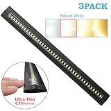 inShareplus 3個セット 超薄型棚下用LEDライト 12インチ/30cm CRI90 調光機能付き 蛍光灯相当LED クローゼット照明 読書ライトバー 4000K-4500K 15W 900