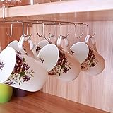 12 hooks stainless steel kitchen storage rack cupboard hanging