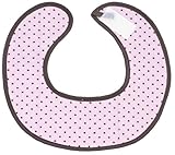 Kushies Terry Chin Bib, Pink Dots, Newborn by Kushies