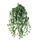 GJTr 観葉植物 アイビー 壁掛け 造花 人工 フェイク グリーン 緑 植物 A 5本 セット