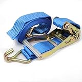 (ブル)ラチェットベルト 耐荷重5.0t(5000kg) 巻側5m 固定側0.5m 幅50mm ラチェット式 フックタイプ 1本 ラッシングベルト 荷締め機 固定 ラチェットベルト