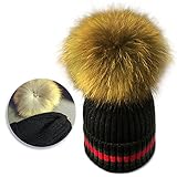 Bonice ニット帽子 ニットキャップ ケーブルニット ポンポン付き 軽量 伸縮性ある 編み模様 秋冬 ハット 防風 ギフトに最適 お出かけ お散歩 フりーサイズ シンプル プレセント 防寒対策に 