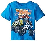 Blaze and the Monster Machines Little Boys' Toddler Short Sleeve T-Shirt French Blue 2T [並行輸入品]