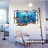 Let 's DIY 3d Sharks Sea Lion Underwater World取り外し可能なビニールデカール壁ステッカーアート壁画子供部屋ホーム装飾