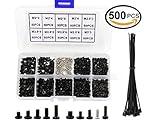 500 pcラップトップノートブックコンピュータ修理スクリューキット、フラットクロスヘッド交換修理スクリューセットfor Lenovo、Dell、Toshiba、Sony、SAMSUNG、HP、Gat