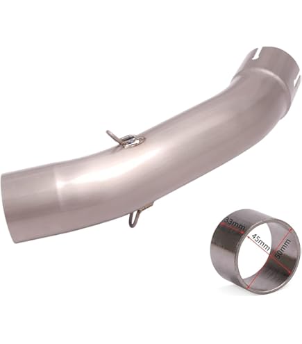Amazon | エキゾーストミドルパイプ、51mmオートバイフル