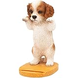 [ギフトショップ ファンシー] 犬 猫 タブレットスタンド 卓上 置物 プレゼント [正規品] (キャバリア 茶) ca244k