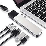 HyperDrive USB Type C ハブ 6-in-2 4K60Hz HDMI出力 USBC 40Gbps PD充電 USB-Cポート USB-Aポート MacBook Pro Air Type Cデバイス対応 Sanho 銀