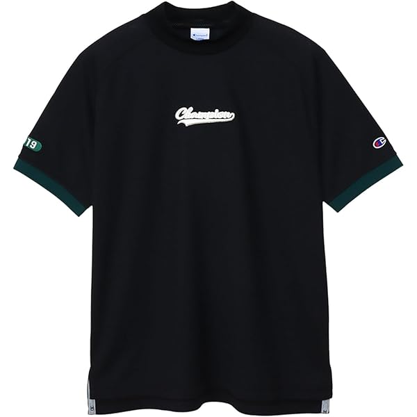 【未着用】 Champion メンズ 半袖 モックネック シャツ タグ付き S 未着用】 Champion メンズ 半袖 モックネック シャツ タグ付き S