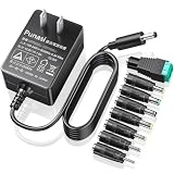 12v 1a ACアダプター dc12v acアダプター PSE認証 変換8種セット Punasi acアダプター 12v 汎用 出力プラグ5.5*2.1mm コネクタの極性：インナープラス(+) アウターマイナス(-)