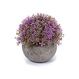 T4U 造花アレンジ ベビーティアーズ 人工観葉植物 インテリア パープル プレゼント