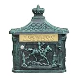 ポスト 郵便受け レトロ 青銅【幅39×奥行18×高43.5cm】 INK-1501018H