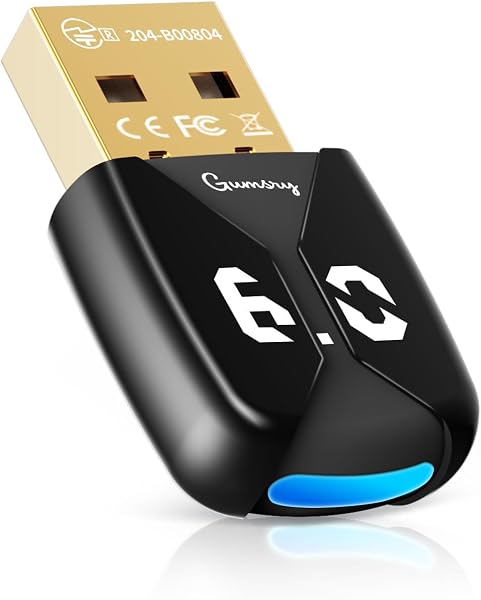 Bluetooth 6.0 Gumsry USB アダプタ USB-A コネクタ搭載 低遅延 長距離通信 30m 対応 EDR/BLE対応 省電力 小型設計 aptX/SBC/AAC 対応 Windows 11/10/8.1 及びゲーム機 ヘッドホン キーボード 周辺機器全対応 - 1