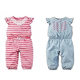 crterのカーターの赤ちゃんの女の子花柄プリントロンパースピンクとブルー