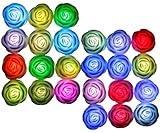 Micro Trader 24個7色変更浮動LEDローズティーライトバッテリーキャンドル