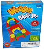 Stack 'n Build 25-Piece Wooden Block Set [並行輸入品]