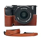 QIYAONUOボディーハーフケース Sony A7C ii A7CR A7C2専用 カメラケース ボディケース バッテリーの交換でき 三脚ネジ穴付き (ブラウン +YN015)
