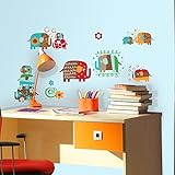 ルームメイツ(RoomMates) 壁に貼ってはがせるウォールステッカー ズタノ エレファントパレード