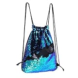 Play Tailor　スパンコールナップサック　ジムサック　おしゃれ巾着バック　通学　通勤　部活　ショッピング　グリーン/ブラック