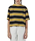 [ダブルスタンダードクロージング] コットン天竺ボーダークロップドTシャツ