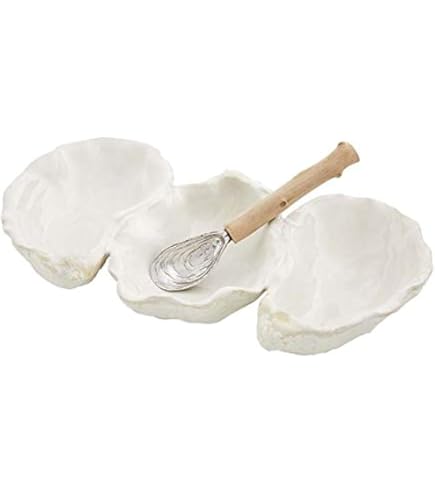 Pampa Bay Thin & Simple Round Chip And Dip Platter – Titanium-Plated Porcelain, Silver Finish, Dishwasher Safe