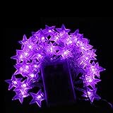 6M　ledバッテリーフェアリーストリングライト　イルミネーションライト led イルミネーション 電池式 クリスマス 飾りライト 　5つ星のスター　コンセント不要 　クリスマスパーティーウェディング