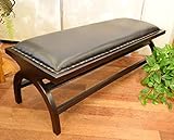 アジアン家具 バリ ♪オットマンベンチ♪ おしゃれ インテリア エスニック ベンチソファ ロングスツール 木製 レザー