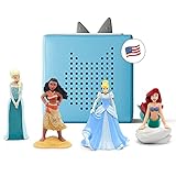 Toniebox オーディオプレーヤー スターターセット エルサ モアナ シンデレラ アリエル ライトブルー [生産終了]