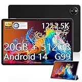 DOOGEE T30 MAX タブレット Android 14 12インチ 2.5K 20GB+512GB (2TB TF拡張) G99 タブレット 8コア CPU 2.2GHz、Widevine L1、SIMフリー 4G LTE+5G WIFI、33W PD急速充電+10800mAh バッテリー、50MP+20MPカメラ、GPS+OTG+顔認識+指紋解錠+4096圧