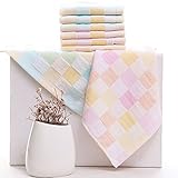 新生児赤ちゃんOrganics Washcloths幼児ハンカチよだれかけピュアコットンガーゼモスリン正方形バスタオル通気性再利用可能なSalivaワイプ(6パックSquare)