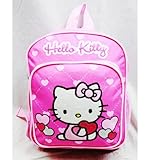 Mini Backpack - Hello Kitty - Glitter Heart Pink School Bag 10" [並行輸入品]