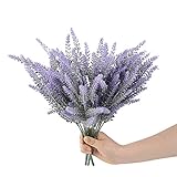 CCINEE 造花　ラベンダー　手作りブーケ インテリア　玄関 　結婚式　飾り　全長約33cm　　4束セット