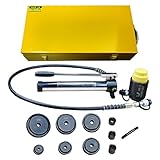 手動油圧パンチャー 16t 3.2mm厚鉄板対応 穴あけ （φ114 φ100 φ89 φ80 φ76 φ63） マフラー作成や取り付け穴穿孔に