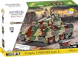 COBI 2654 Pz.Kpfw. V パンサー Ausf. A, WWII ヒストリカルコレクション, 1:28スケール タンクモデル, ABSブロック製, 組立式戦車キット, 8歳以上対象