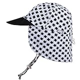 赤ちゃん幼児キッズUPF 50太陽保護調節可能なネックフラップハット( サンハット S: 0 - 9月, 星 )