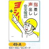 つくし工房 安全マンガ標識 危険予知標識 安全確認 指差し 声出し 49-A 600×450