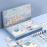 【油絵シリーズ】 149点セット システム手帳セット 日記帳 ノートセット かわいい手帳 記録 メモ帳 日記帳 付箋本 ワードブック 日記帳