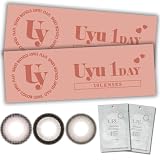 カラコン ウユ ワンデー ダークバニー あやちゃん 1day Uyu DIA 15.0mm 【10枚入2箱】 度あり 度なし【マスクシート付き】(-5.00)