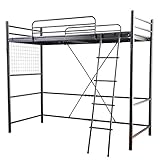 Savior ロフトパイプベッド【シングル】 ブラック 102020_Bk