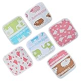 DEWELよだれカバー 抱っこ紐用よだれカバー よだれパット 綿100％ 柔らかい ホック式 着脱簡単 ６枚セット