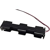単三乾電池 AAサイズ 4本用 リード線付 縦型 バッテリー ケース 6V DC 電池ボックス 4 x AA 電池 バッテリーケース 電池ケース