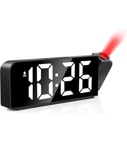 Amazon.co.jp: EVILTO デジタル投影時計 多機能目覚まし時計 温湿度計