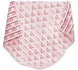 ふわふわ やわらか 毛布 ケット ベビー ガーゼ 6重織 ガーゼ ケット クラウン 柄 110×110cm (ピンク)