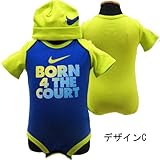 NIKE ナイキ ベビー服 2点セット ボディスーツ ロンパース 帽子 ハット /デザインC/6/9ヶ月＝70～75cm