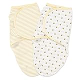 Summer Infant SwaddleMe 2 Piece Adjustable Infant Wrap, Bee Lining, Small/Medium by Summer Infant